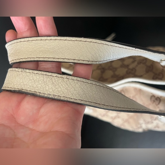 Gucci GG Mono beige / brown shoulder bag with tassels - Picture 5 of 12